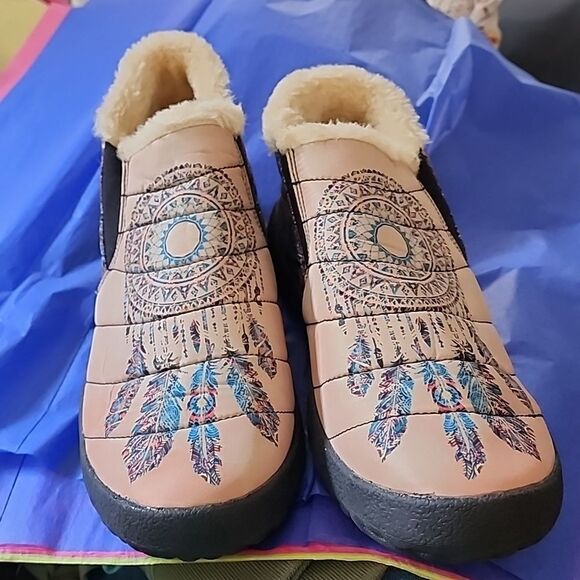 Yes We Vibe Dream catchers Boot Slippers, sz 8.5 - Picture 1 of 9